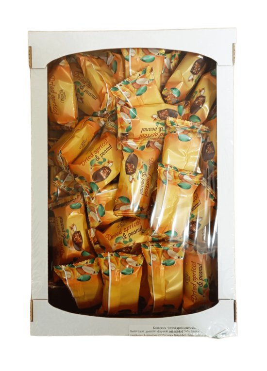 Candies with apricot and peanut filling 1 kg.
